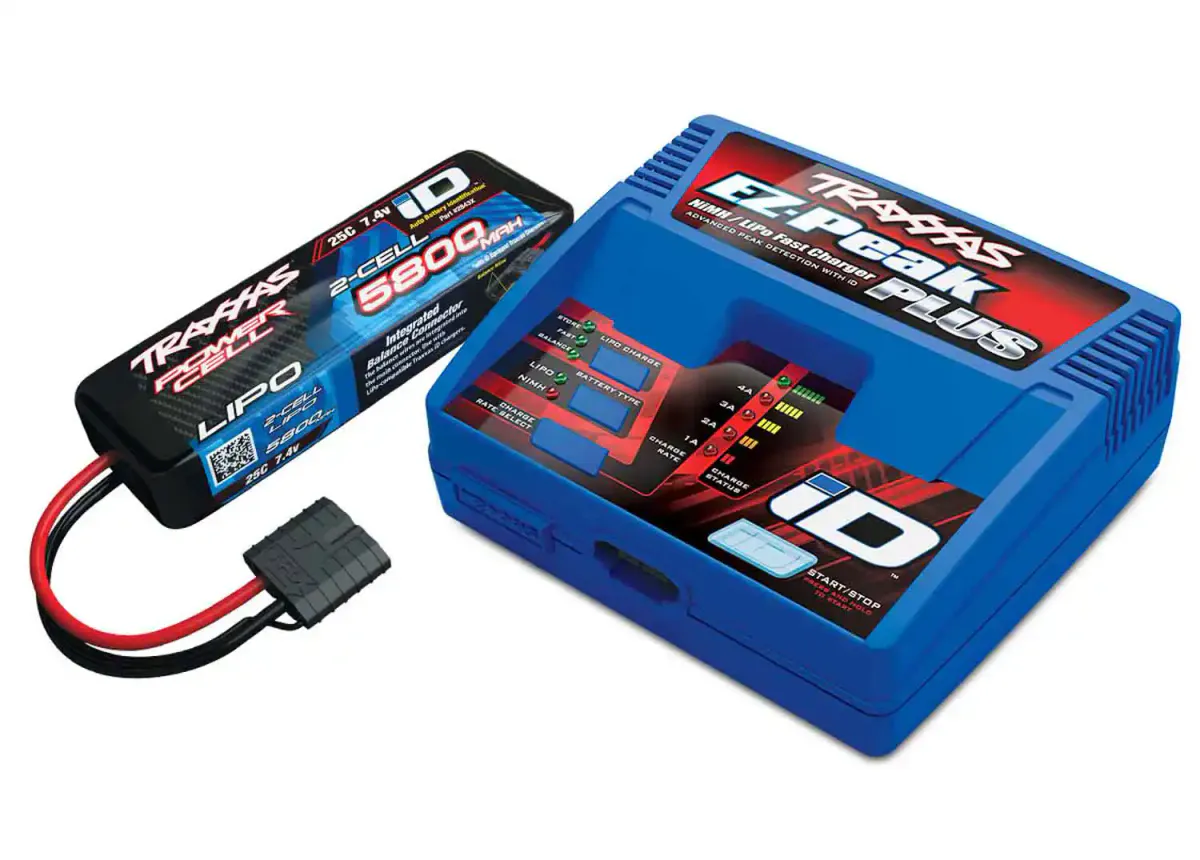 Charger EZ-Peak Plus 4A and 2S 5800mAh Battery Combo