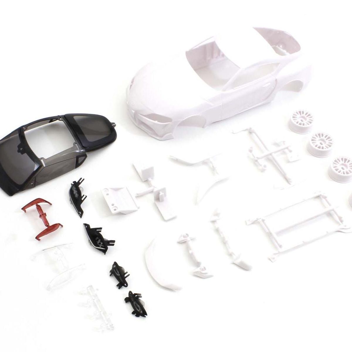 Bodyshell Toyota GR Supra TRD Mini-Z + 4WD Rims (White Body)