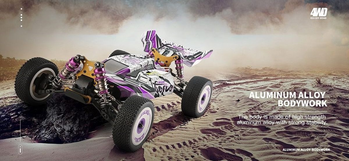 WLtoys 124019 Fierce RC Bil – 4WD 1/12 Buggy for alle underlag