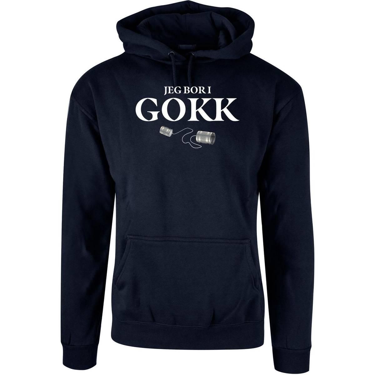 OUTLET - Jeg Bor i Gokk Hettegenser - Marine - LARGE