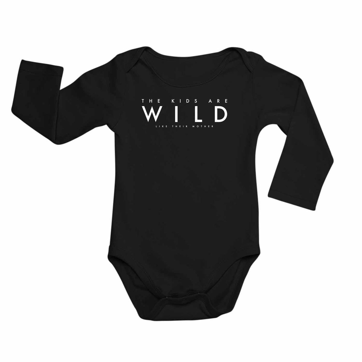 The Kids are wild like their mother Baby Body langermet Sort