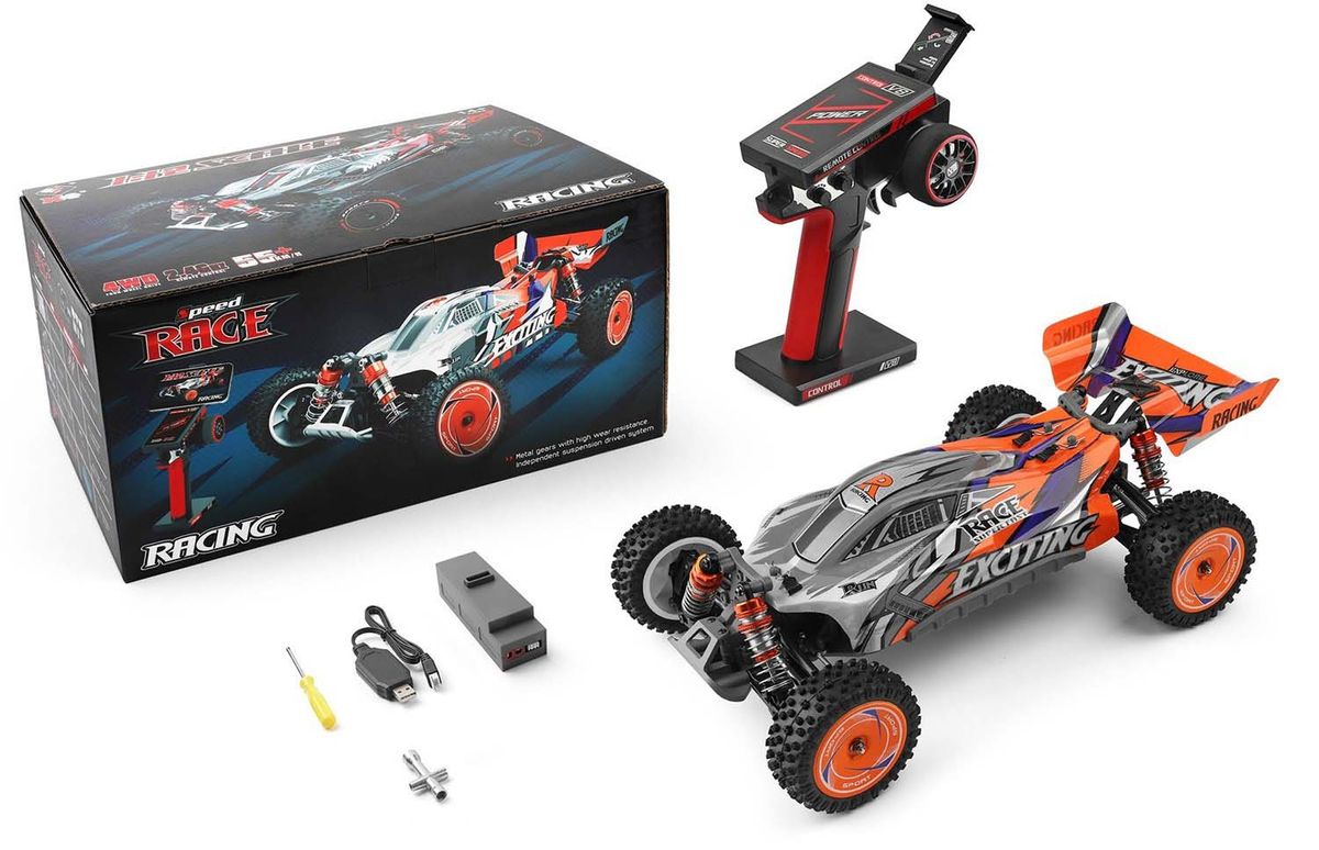 WLToys 124010 Buggy 1/12 4WD Exciting Orange RC bil komplett RTR