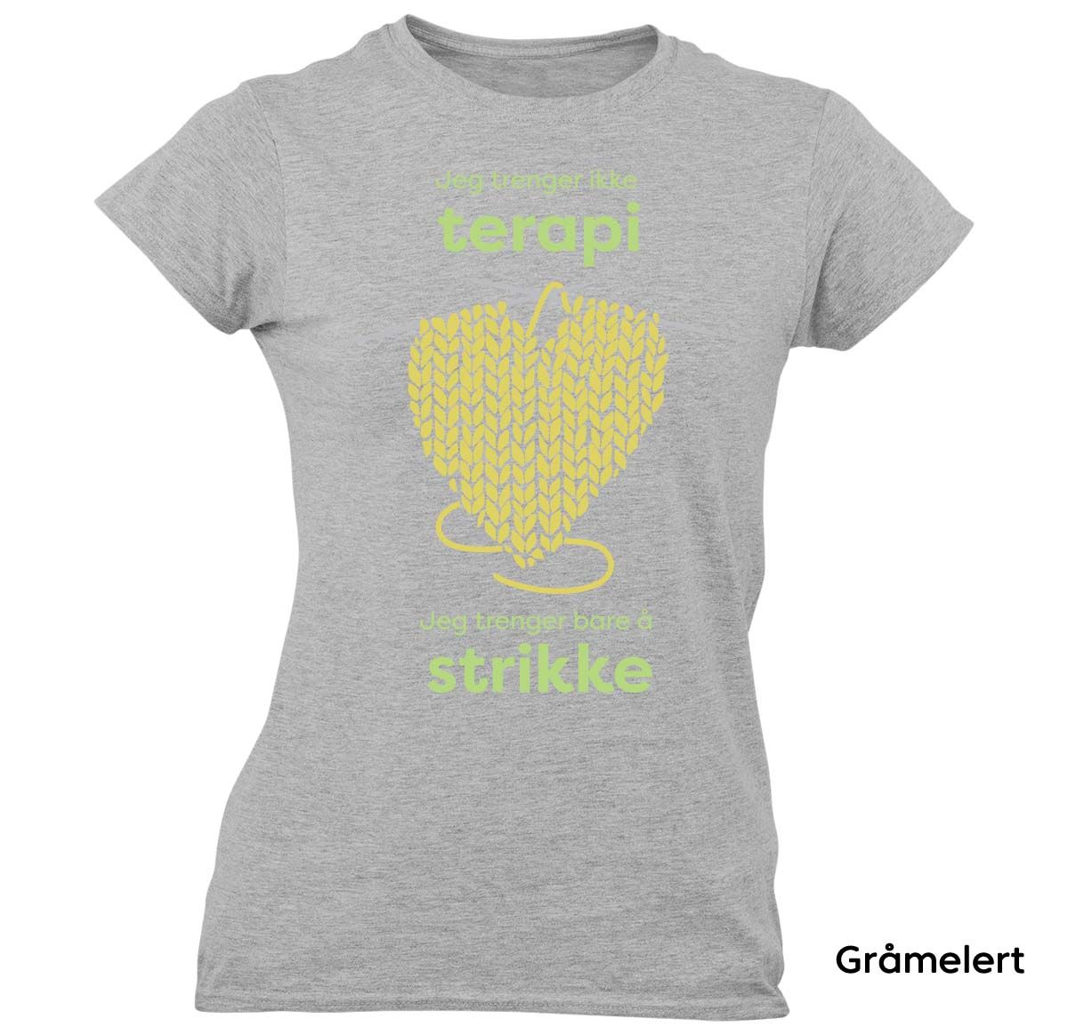 Terapi Strikking - T-skjorte Dame